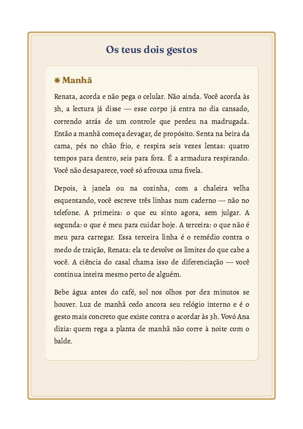 Página velada de um Mapa do Vínculo (amostra)